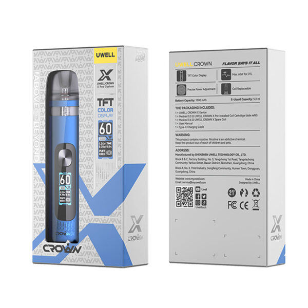 Crown X 60W Pod System Kit 1500mAh