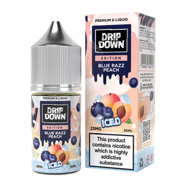 Drip Down Blue Razz Peach Ice Saltnic