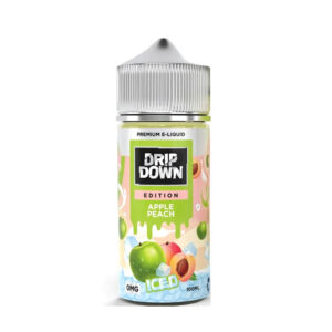 Drip Down Edition E Liquids - Apple Peach Ice 100ml (0, 3, 6 mg)