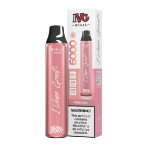 IVG Regal Disposable Vape - Peach Ice (20, 50mg) (6000 Puffs)