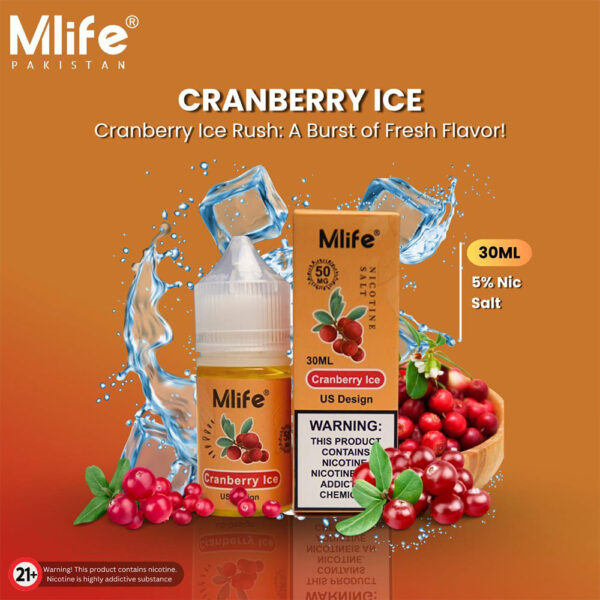 MLife Salt Cranberry Ice 30ml 50mg