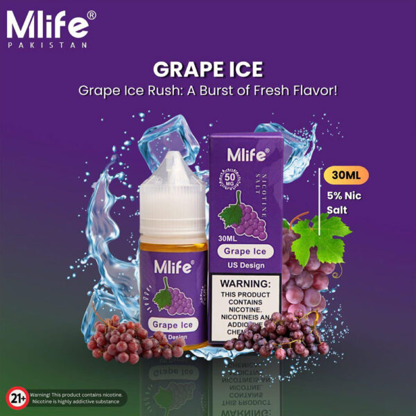 MLife Salt Grape Ice 30ml 50mg