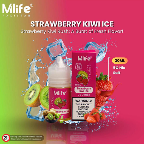 MLife Salt Strawberry Kiwi Ice 30ml 50mg