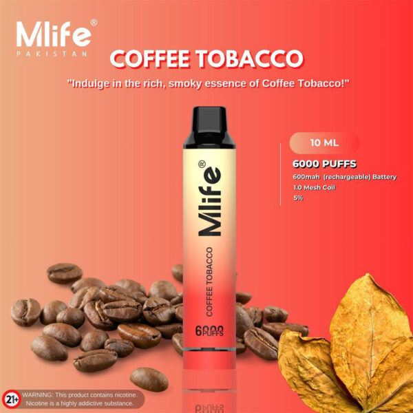 Mlife Disposable Vape Coffee Tobacco