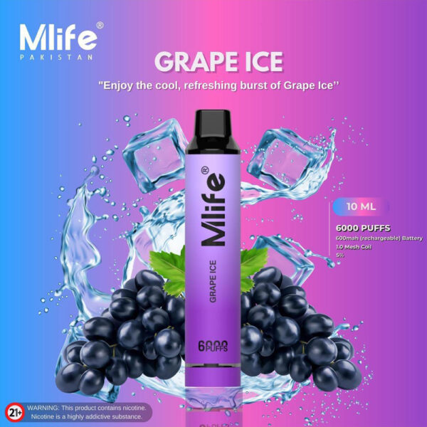 Mlife Disposable Vape Grape Ice