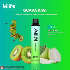 Mlife Disposable Vape - Guava Kiwi 50mg 6000 Puffs