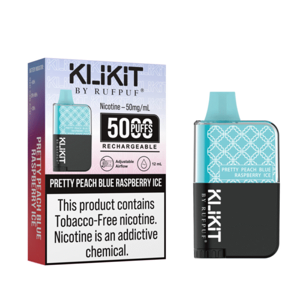 RUFPUF KLIKIT DISPOSABLES Pretty Peach Blue Raspberry Ice 50mg