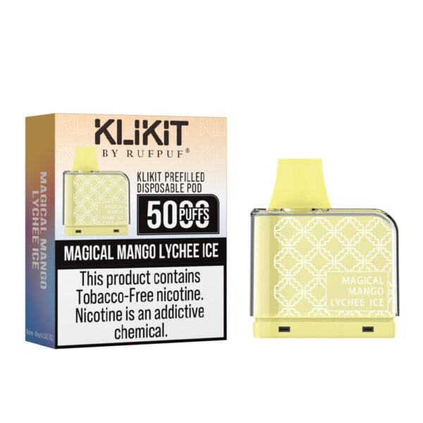 RUFPUF KLIKIT POD Magical Mango Lychee Ice 5000 Puffs