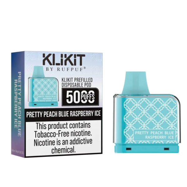 RUFPUF KLIKIT POD Pretty Peach Blue Raspberry Ice 5000 Puffs