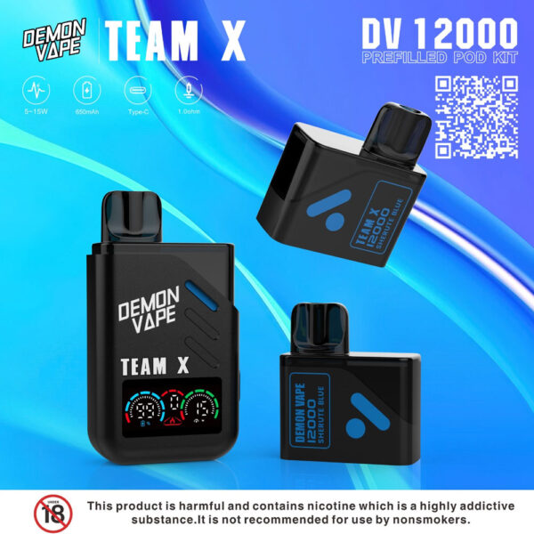 Team X DV12000 Disposable Vape Sherute Blue