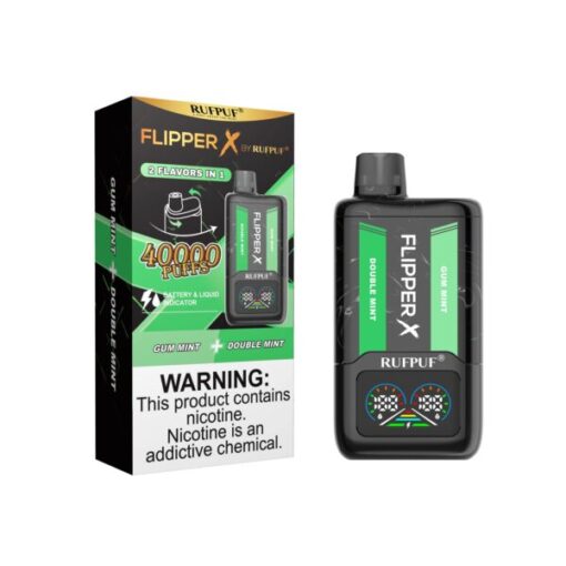 Rufpuf Flipper X Disposable – Extreme Mint + Mint 50mg (40000 Puffs) 2 DOUBLE MINT GUM MINT 1 600x600 1 510x510 1