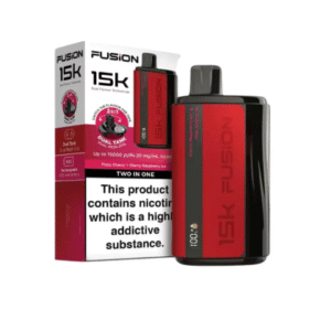 Ivg Fusion 2 in 1 Disposable Vape – Fizzy Cherry + Cherry Raspberry 20mg (15000Puffs)