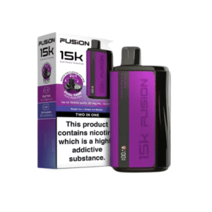 Ivg Fusion 2 in 1 Disposable Vape – Blackcurrant Lemonade + Blackcurrant Raspberry 20mg (15000Puffs)
